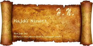Hajdú Ninett névjegykártya