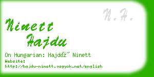 ninett hajdu business card